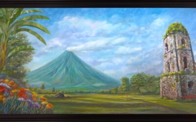 Mayon Volcano with Cagsawa Ruins
