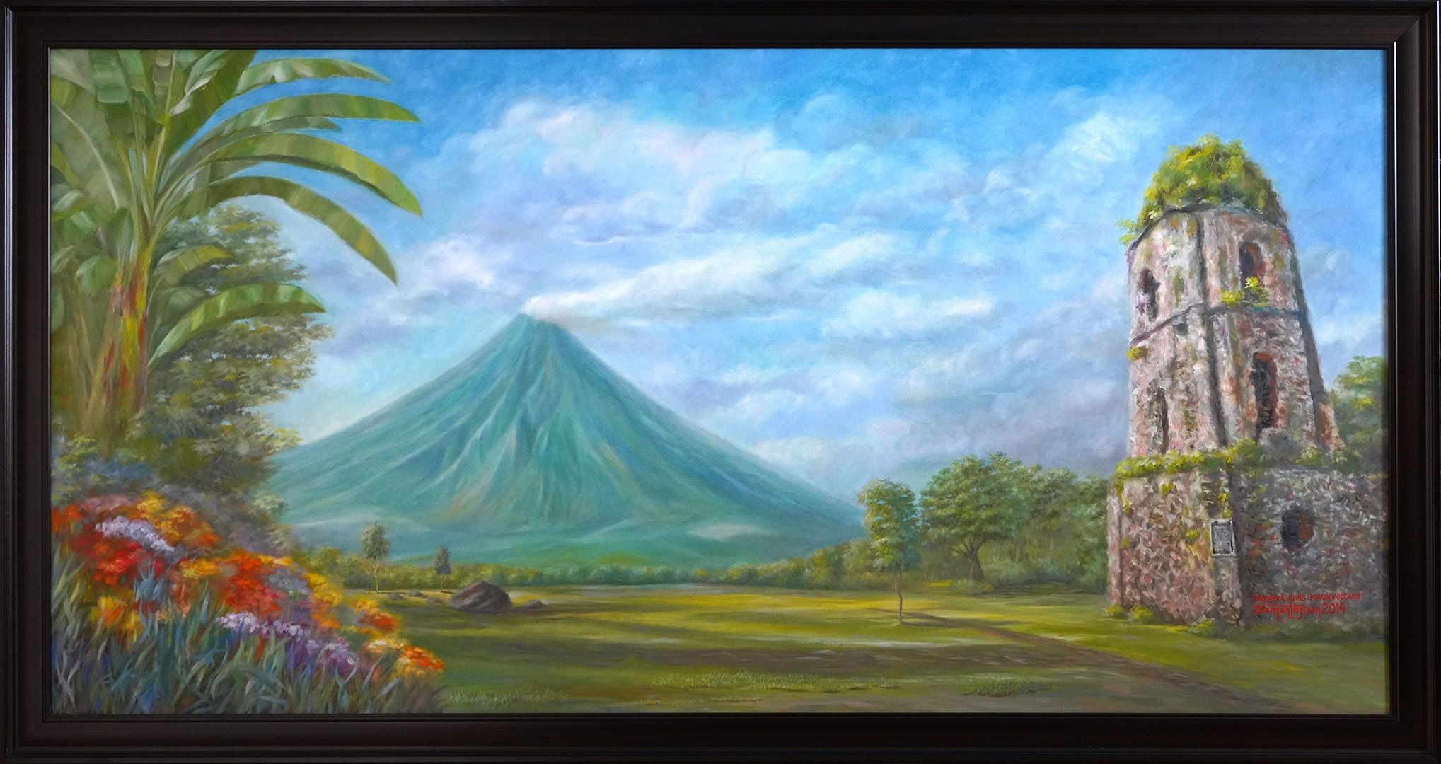Mayon Volcano with Cagsawa Ruins